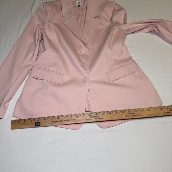 CAbi Womens Size 10 Grace Pink Blazer Mid Length Structured 3 Button Jacket NWOT - Picture 8 of 16